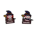 Bonito juego de adornos para tarta de bruja de Halloween, ideal para decoracion fiestas. - Juego de una capa de 10 piezas A Halloween niños de 2 piezas