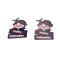 Bonito juego de decoración de pastel de fiesta de personaje de vampiro de dibujos animados - Juego de una capa de 10 piezas B Halloween niños de 2 piezas