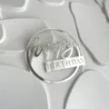 Silver mirror acrylic happy birthday cake topper for party celebration decoration. - Silver Round
