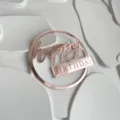 Rose gold acrylic happy birthday cake topper round dessert decoration party supplies aesthetic item - Rose Gold Round