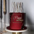 Ins style happy birthday cake acrylic topper rectangular gold letter decorative insert for party. - Side Happy Birthday Style 1