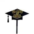 2026 Graduation Cake Topper Black Gold Acrylic Grad Party Dessert Decor Cupcake Supplies - 2 Graduation Cap Class of 2026