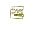 Gold acrylic happy birthday cake topper square laser cut party cake decoration dessert insert - Gold Happy Birthday to You