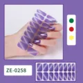 Violette Katzenauge Nagel Wraps glänzende Gel Nagellack Aufkleber Maniküre 16 Tipps - Lila Katzenaugen Stil(ZE-0258) / Künstliche Fingernägel und Nagelfeile