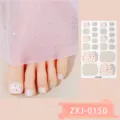 Zomer kleurrijke stipjes en glitter teennagelstickers schattige voet wraps voor dames - Kleurrijke Polka Dot Glitter Stijl (ZXJ-0150)