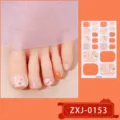 Zomer madeliefje teennagel stickers oranje glitter nep teennails schattige nail art - Oranje Madeliefje Stijl (ZXJ-0153)