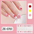 Autocollants d'ongles cœur dégradé Saint-Valentin, 16 conseils manucure autocollant. - ZE-0761 (Cœur Petit Ange) / Faux ongles et lime à ongles