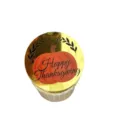 Thanksgiving cupcake topper detail, golden round pumpkin decoration design for party supplies. - Style 3 (5cm) / Gold
