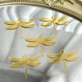 Gold acrylic dragonfly cake toppers set of 5 mirror finish party dessert decorations - Gold Dragonfly