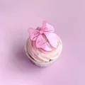 Pink acrylic bow cake topper detail view, sweet mother's day cupcake decoration design. - Mirror Rose Red Bowknot English Style