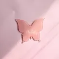 Rose acrylique papillon Oh Baby cupcake topper décoration pour fête de baby shower et baptême - Oh Baby Papillon Rose / 5 Pièces/Paquet