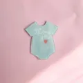 Babyborrel romper decoratie feest taart topper doop blauwe kaart feestartikelen set - Blauwe kleding / 5 Stuks