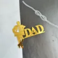 Goldene Acryl DAD Kuchentopper Silhouette Vatertag Party Dessert Dekoration Artikel - Papa-Figur