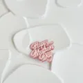 Ροζ γκλίτερ ακρυλικό Happy Mothers Day διακόσμηση τούρτας για πάρτι και ζαχαροπλαστική. - Στυλ Ευχή Χρυσόσκονη Ροζ Ροζ Χρυσό