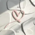 Pink acrylic heart cake topper Mother's Day party dessert decoration sweet romantic style. - Pink Hollow Line Heart Style
