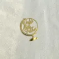 Cake topper globo in acrilico oro World's Best Father per decorazione festa del papa - Miglior Padre del Mondo Oro / Confezione da 5