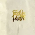 Splendido topper per torta Feliz Dia del Padre in acrilico dorato, ideale per festa del papà. - Buon compleanno in spagnolo stile 2 oro (con asta in acrilico trasparente)
