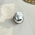 Dettaglio topper per torta in acrilico Festa del Papà, decorazione torta effetto specchio. - Disco Rotondo Happy Father Day Argento / Confezione da 5