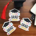 Set de adornos para cupcakes de graduación con mini birrete y decoraciones acrílicas - Juego de 3 piezas de la temporada de graduación