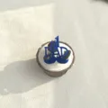 Topper per cupcake in acrilico blu per la festa del papà miglior papà numero uno. - #1 Papà blu reale a specchio (altezza circa 5 cm)