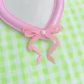 Decoración de pastel con lazo de papel rosa, diseño de doble capa para fiesta de cumpleaños. - 5 Pcs Rosa Oscuro Papel Lazo Doble Capa Barra Acrílico Kit Materiales Ancho 8.5CM