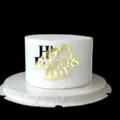Decorazione per torta Buon Festa del Papà in acrilico dorato per feste di compleanno - Decorazione torta in acrilico oro stile A