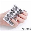 Pegatinas de uñas con purpurina y estampado de cebra, envolturas completas variante ZK-0105 - ZK-0105