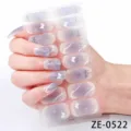 Gradient purple butterfly nail wraps, elegant french style nail stickers for women. - ZE-0522 Gradient Butterfly / Press-on Nails and Nail File