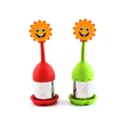 Infuseur à thé tournesol en silicone acier inoxydable filtre mignon pour feuilles - Vert / Vert