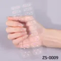 Pegatinas de uñas de flores holográficas, 20 tiras de esmalte adhesivas para mujeres y niñas. - Flor Pequeña Iridescente(ZS-0009)