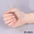 Pegatinas de uñas con flores de colores esmalte wraps 20 puntas diseño de manicura - Flor Pequeña Colorida(ZS-0025)