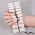 Terrazzo gel nail stickers 20 tips adhesive nail wraps for women manicure art design - Terrazzo Pattern(ZS-0036)