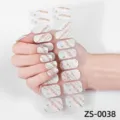 20pcs Gradient Glitter Nail Wraps Adhesive Polish Strips Gold Starry Nail Art Stickers - Glitter Gradient(ZS-0038)