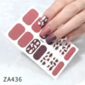 Matte brown cow print nail wraps sticker set for easy DIY manicure and fashion nail art. - Z/A436