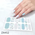 Blue marble nail wraps press on nails geometric nail stickers manicure supplies ZA452 - Z/A452