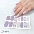 Purple plaid nail wrap sticker, stylish manicure art decal for women and girls daily wear. - Z/A444