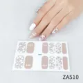 Chic leopard print nail wraps full cover adhesive nail art stickers for women manicure - Z/A510