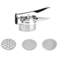 Rostfreier Edelstahl Kartoffelpresse mit drei auswechselbaren Scheiben für die Küche - 27*10,5*9 cm
