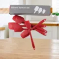 Rotes Silikon Spatel Set Backwerkzeug Kueche Kochloeffel Set mit Oelpinsel 6 Stueck. - Roter Stil