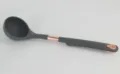 Grey silicone soup ladle detail with rose gold handle accent for kitchen cooking tools - Soup Spoon