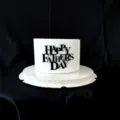 Decorazione per torta Festa del Papà acrilico lettere nere cake topper per festa - Decorazione torta in acrilico nero stile A