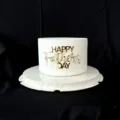 Acrilico Felice Festa del Papa torta topper decorazione laterale scrittura oro papa - Decorazione torta in acrilico oro stile B