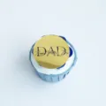 Topper per Torta Rotondo in Acrilico Dorato Festa del Papà Cupcake Inserto Festa - Marcato DAD oro