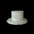Decorazione per torta in acrilico festa del papà, topper argento Happy Father's Day inglese. - Stile B acrilico argento