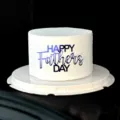 Festa del Papà Decorazione per Torta di Acrilico Blu Riflessione Topper Papa nuovo - Stile B acrilico blu reale
