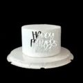 Decorazione torta in acrilico argentato festa del papa Happy Fathers Day cake topper - Stile C acrilico argento