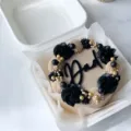 Vatertag Bento Kuchen Dekoration Acryl Dad Topper schwarz und gold Party Dessert Gestaltung - 10er Pack / Schwarz