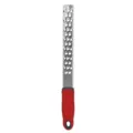 Stainless Steel Cheese Grater with Red Handle Microplane Zester for Lemon Chocolate - Style 5 / Red and Gray Handles