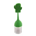 Infuseur à thé en acier inoxydable poignée silicone cactus vert vue principale produit - Cactus