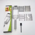 Set de Cortador y Rallador de Verduras Multifuncional de Acero Inoxidable - Juego 4 en 1 con mango tubular tipo B